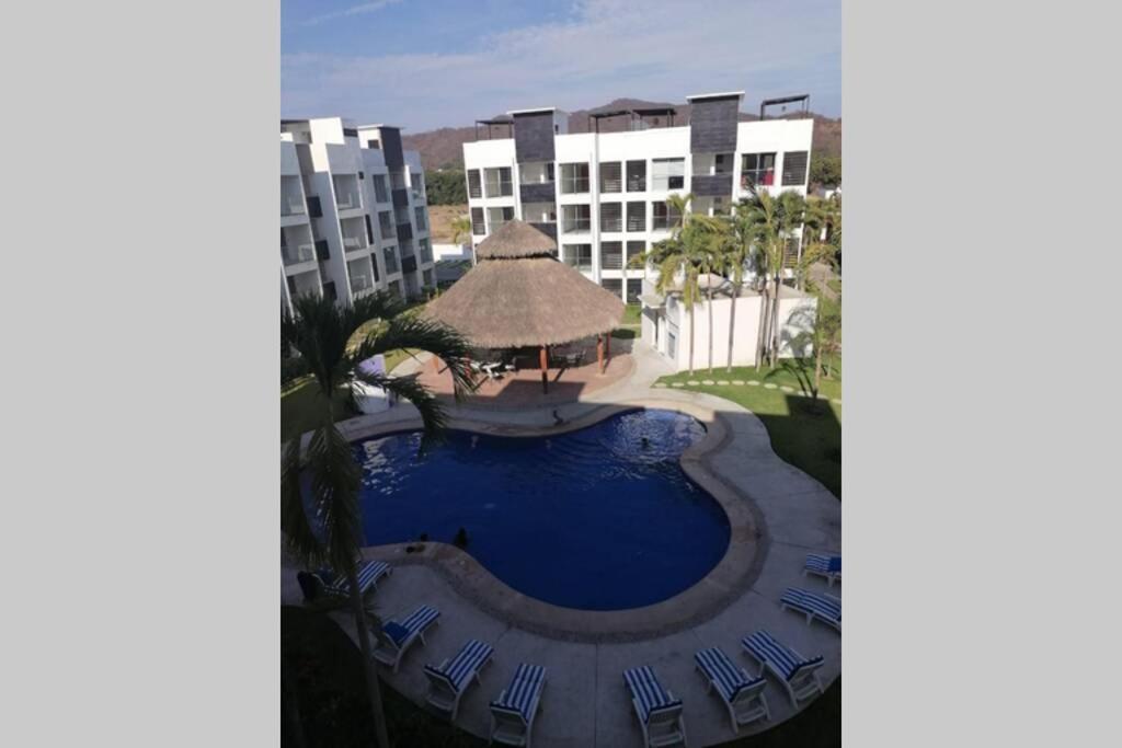 Departamento De Lujo En Manzanillo, Planta Baja Frente A La Alberca Apartman Kültér fotó