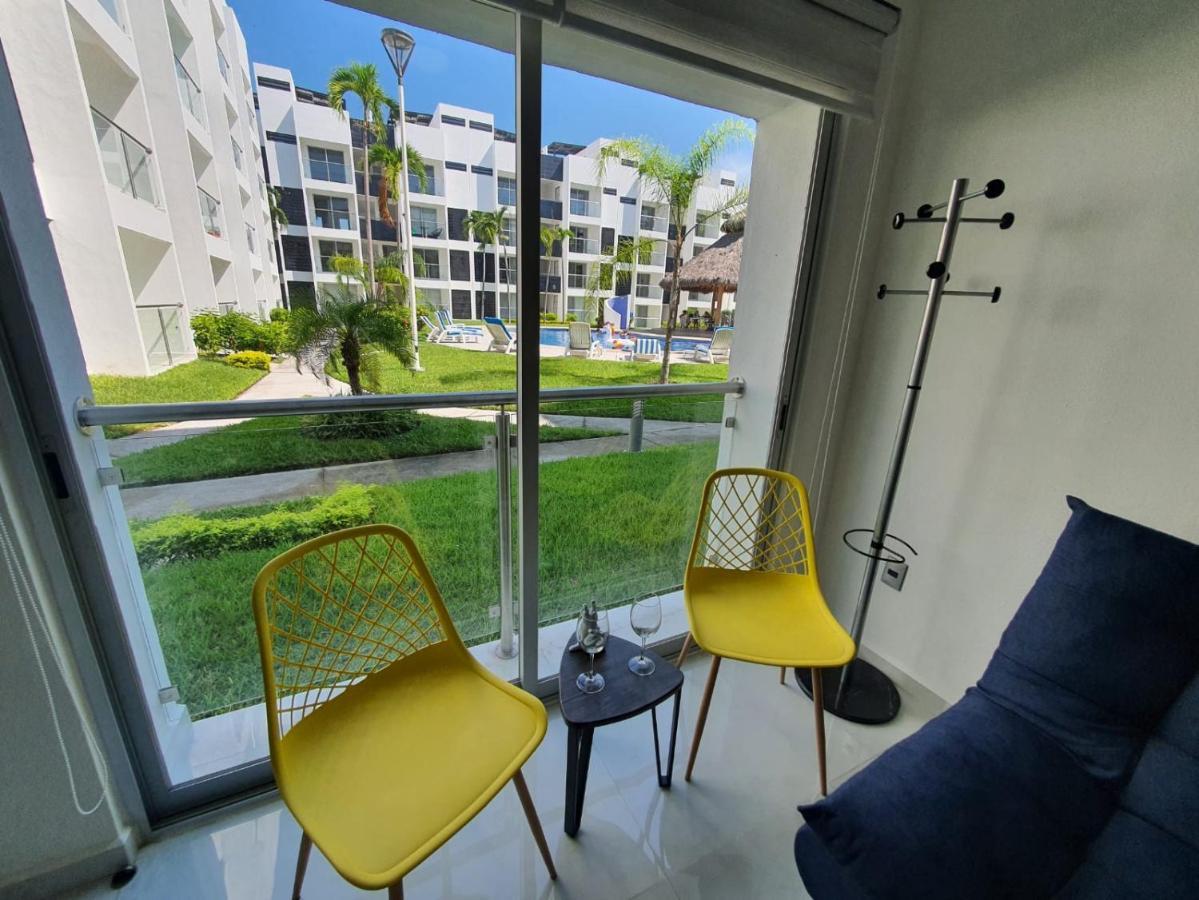 Departamento De Lujo En Manzanillo, Planta Baja Frente A La Alberca Apartman Kültér fotó