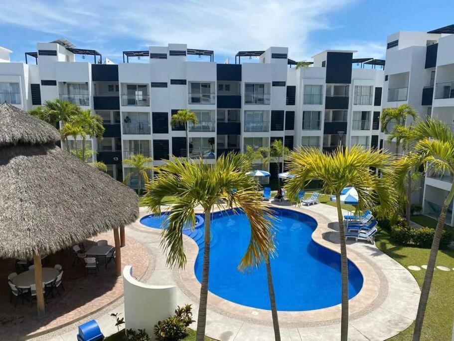 Departamento De Lujo En Manzanillo, Planta Baja Frente A La Alberca Apartman Kültér fotó